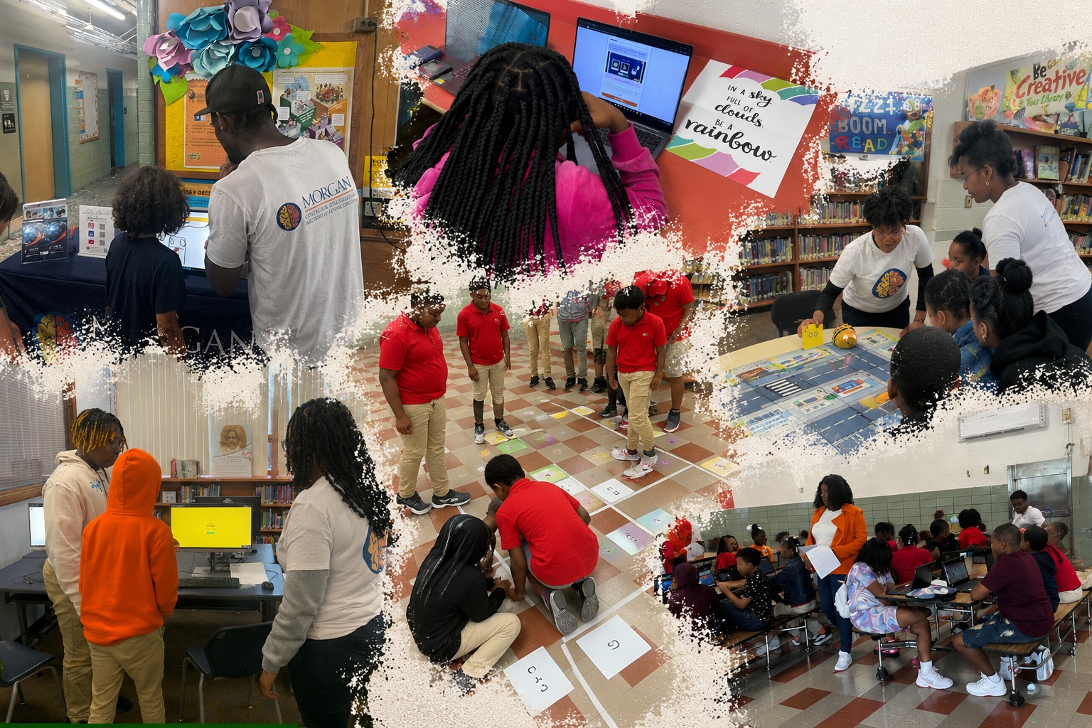 Educators, students, and families gathered at a CEAMLS K–12 AI community event at Morgan State University